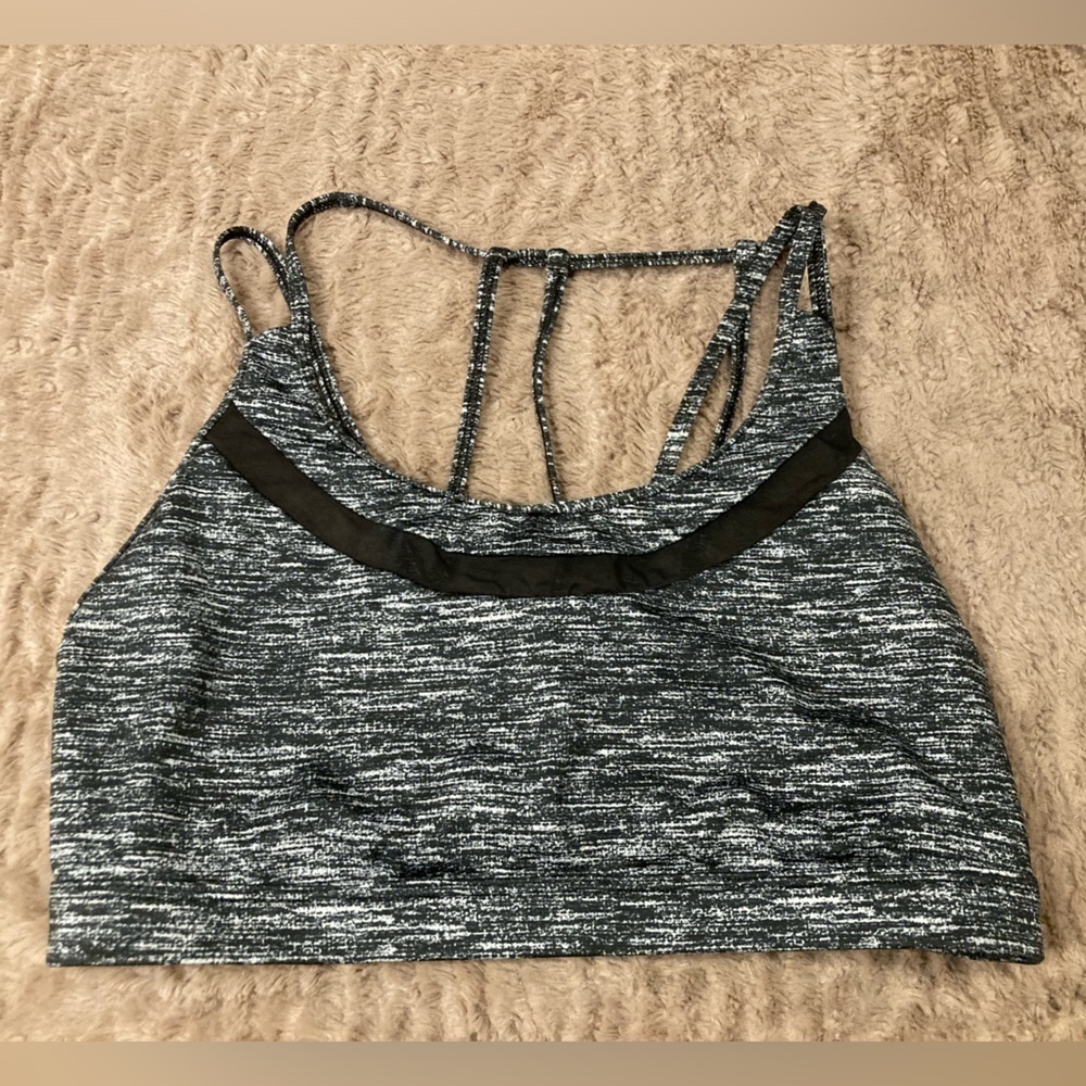 Victoria’s Secret Sport Black And Grey None Padded Sports Bra Size Large